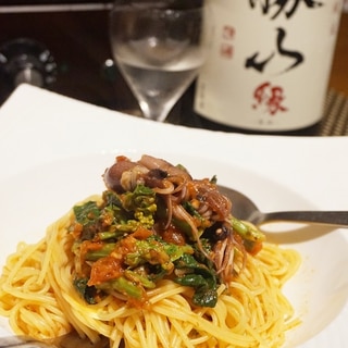 【富山食材】蛍烏賊と菜の花のスパゲッティーニ